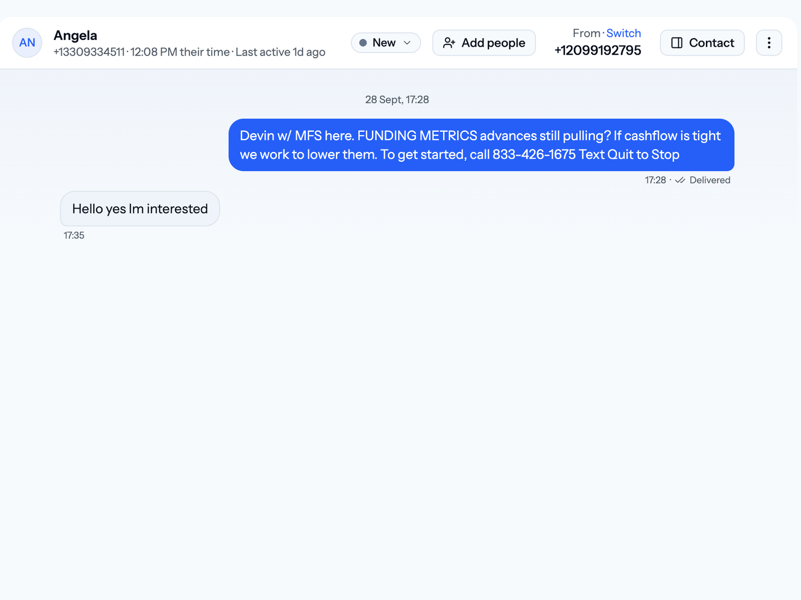 Email Responses preview