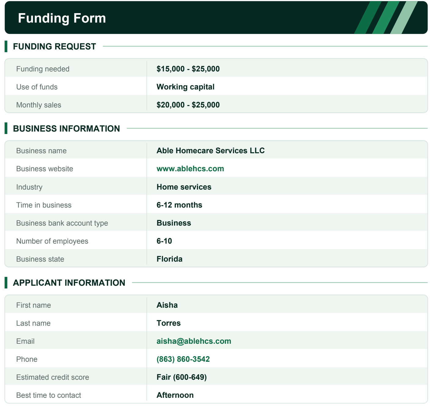 Forms preview